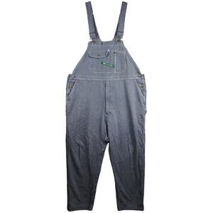 Key Size 48x32 Railroad‎ Stripe Bib Overalls Blue White Farmer Chore Workwear